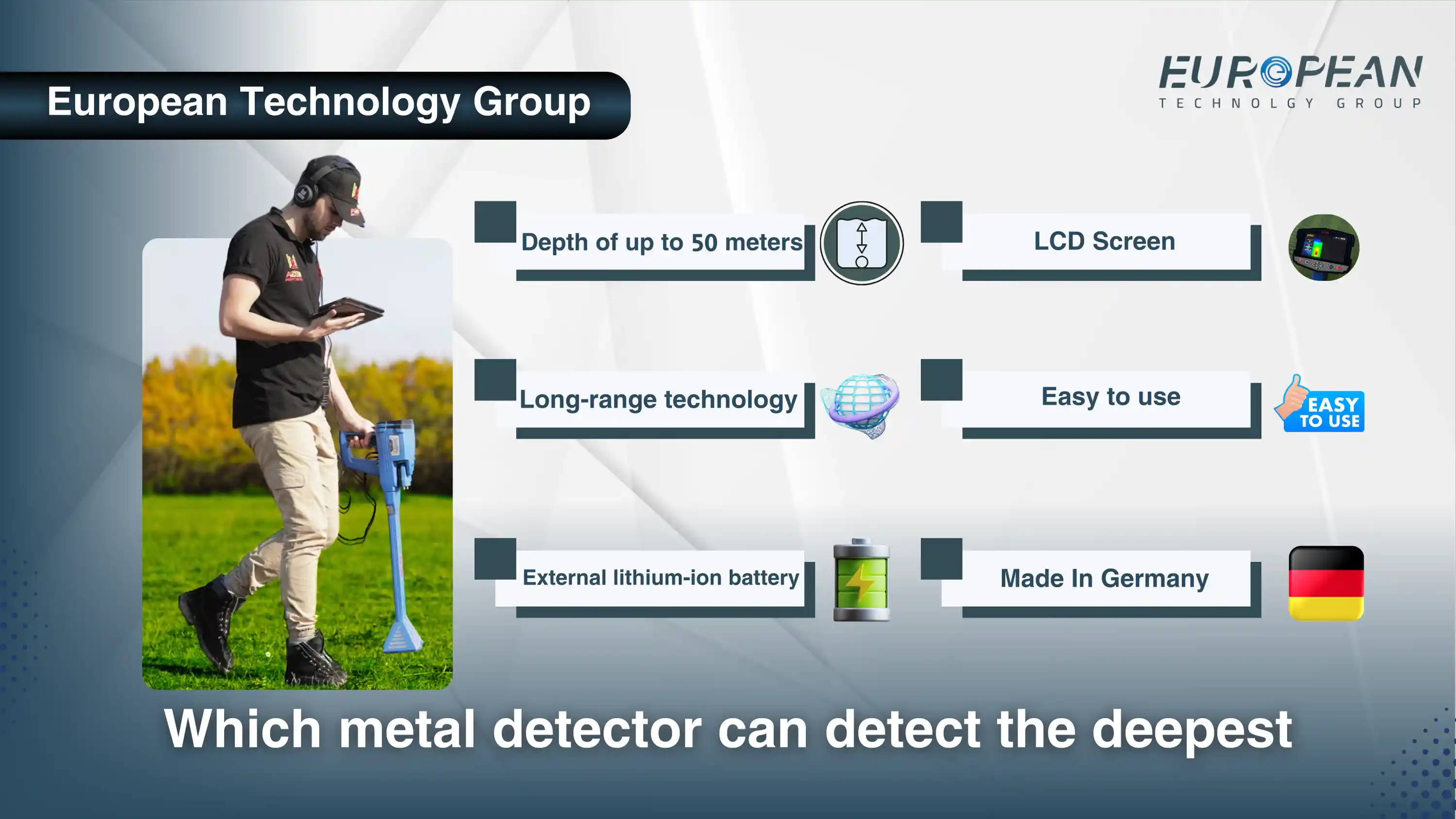 Which metal detector can detect the deepest
